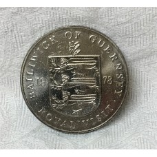 GUERNSEY 1978 . TWENTY FIVE 25 PENCE COIN
